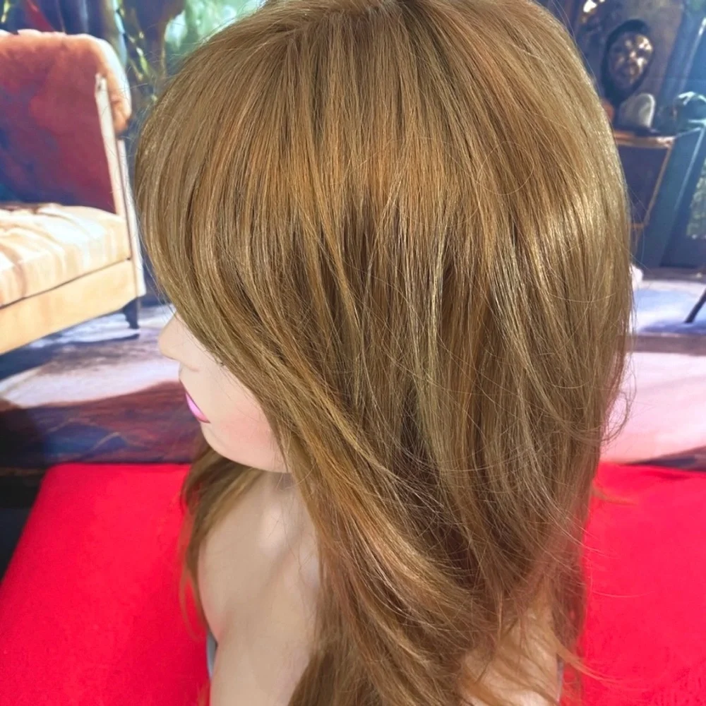 ginger brunette layered wig